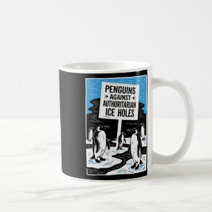 Caneca De Café Pinguins Anti-Trump Resiste Contra Autoria I