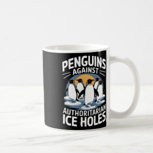 Caneca De Café Pinguins Anti-Trump Resiste Contra Autoria I