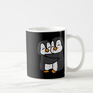 Caneca De Café Pinguins Casal Abraço Mulher Cuta Rapazes Meninas 