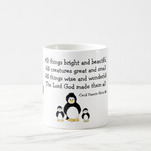Caneca De Café Pinguins com Citação Inspiradora
