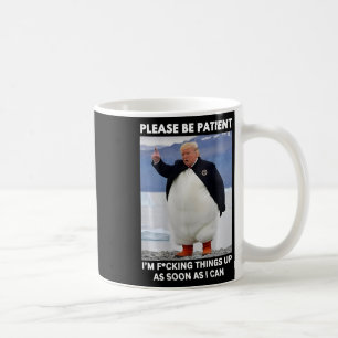 Caneca De Café Pinguins contra Tarifas Anti-Trump