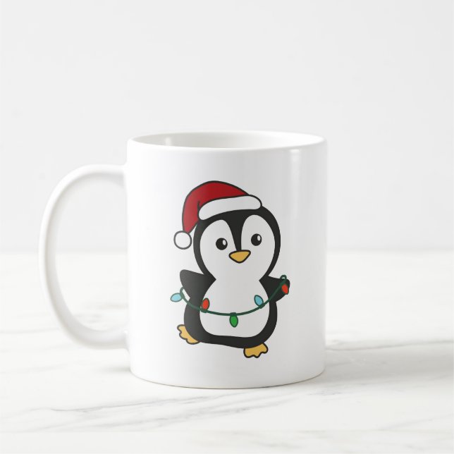Caneca De Café Pinguins de Natal de Inverno Pinguins (Esquerda)