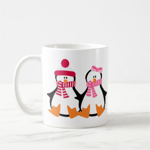 Caneca De Café Pinguins do dia dos namorados
