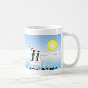 Caneca De Café pinguins dos namorados, o que quer que acontece