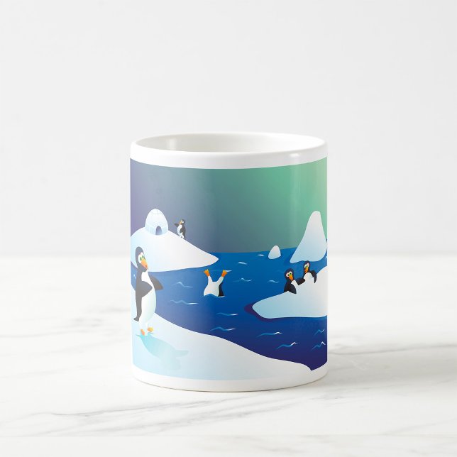 Caneca De Café Pinguins E Gelo (Criador carregado)