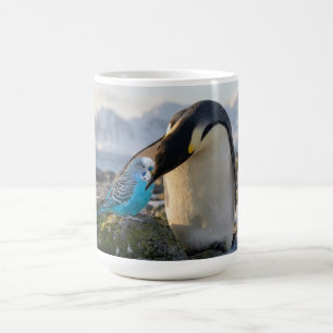 Caneca De Café Pinguins e Periquitos