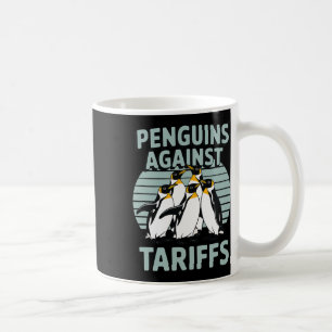 Caneca De Café Pinguins Engraçados Contra Tarifas Dia da Libertaç