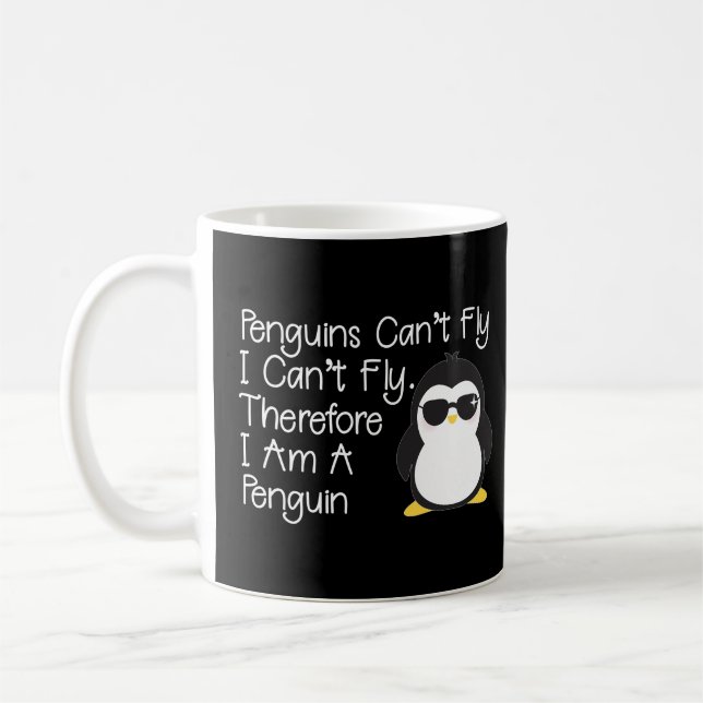 Caneca De Café Pinguins Não Conseguem Voar Pinguim (Esquerda)
