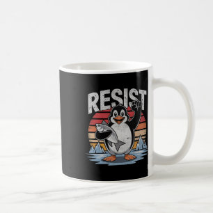 Caneca De Café Pinguins resistem a tarifas pinguins homens mulher