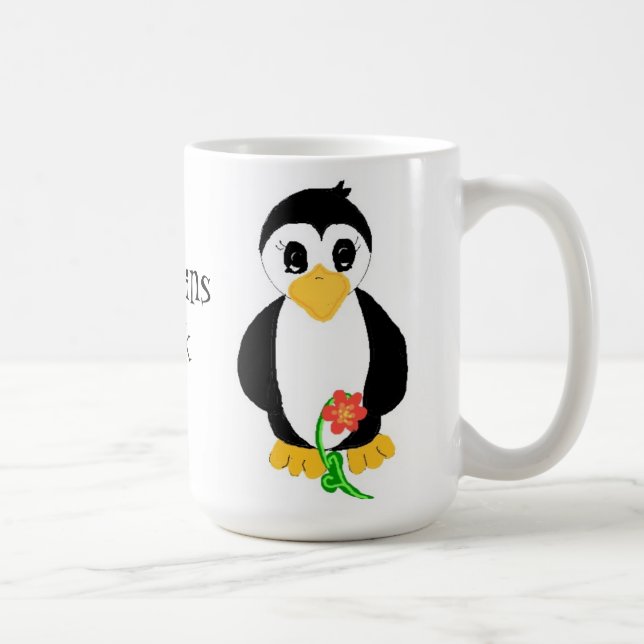 Caneca De Café Pinguins Rock (Direita)