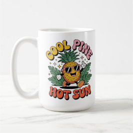 Caneca De Café Pinha Legal Sol Quente Vibrações de Verão Retrô