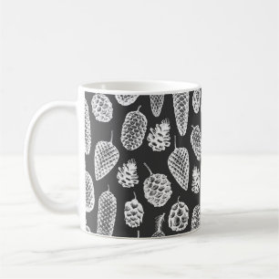 Caneca De Café Pinhas em cones desenharam um padrão perfeito. Bo