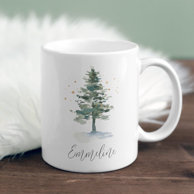 Caneca De Café Pinheira Pinheira do Esplendor de Inverno - Natal  (Criador carregado)