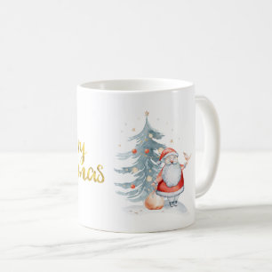 Caneca De Café Pinheiro de Natal Papai Noel