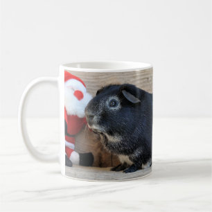 Caneca De Café Pinheiro e Papai noel de Prata de Natal
