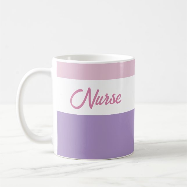 Caneca De Café Pink and purple nurse (Esquerda)