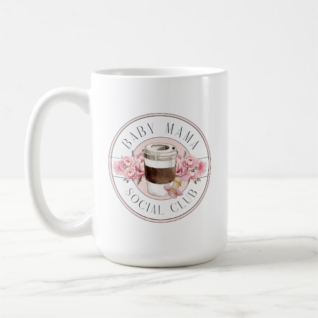 Caneca De Café Pink Baby Mama Social Club (Esquerda)