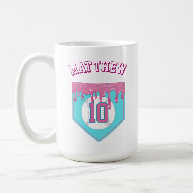 Caneca De Café Pink Baseball Drip (Esquerda)