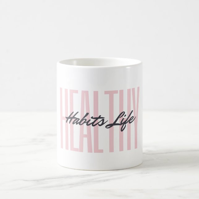 Caneca De Café Pink Bold Healthcare Habits Life Mug (Centro)
