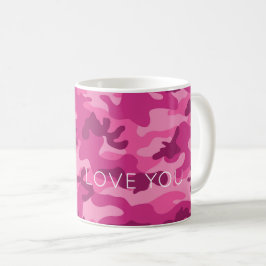 Caneca De Café Pink Camo te ama moderá-la sim