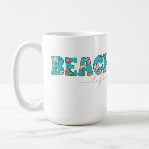 CANECA DE CAFÉ PINK E A VIDA DA PRAIA VERDE DIZENDO