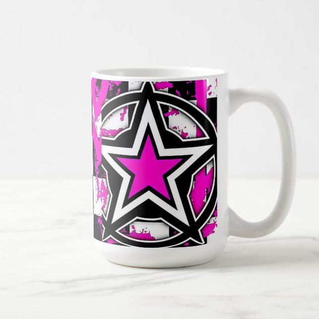 Caneca De Café Pink Emo Star Coffee Mug (Direita)