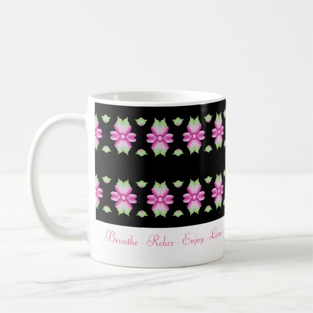 Caneca De Café Pink Fllowed INspirational Mug (Esquerda)