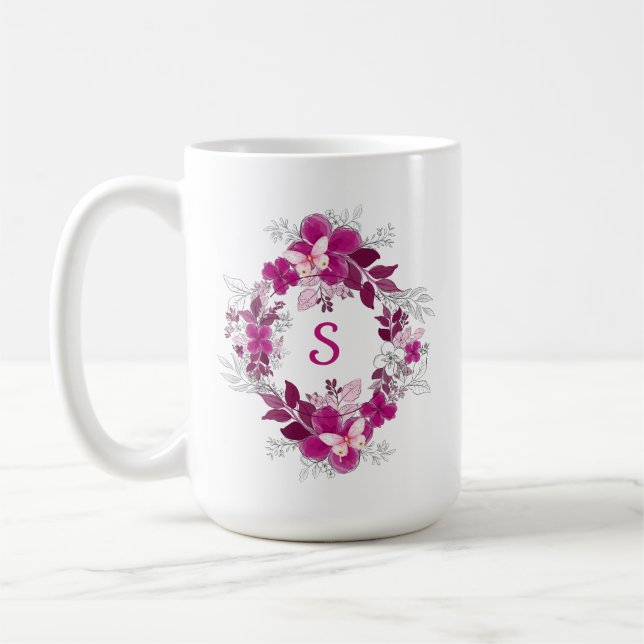 Caneca De Café Pink Floral Butterfly Mug (Esquerda)