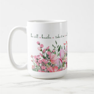 Caneca De Café Pink Floral 'Mindful Blooms' Mug