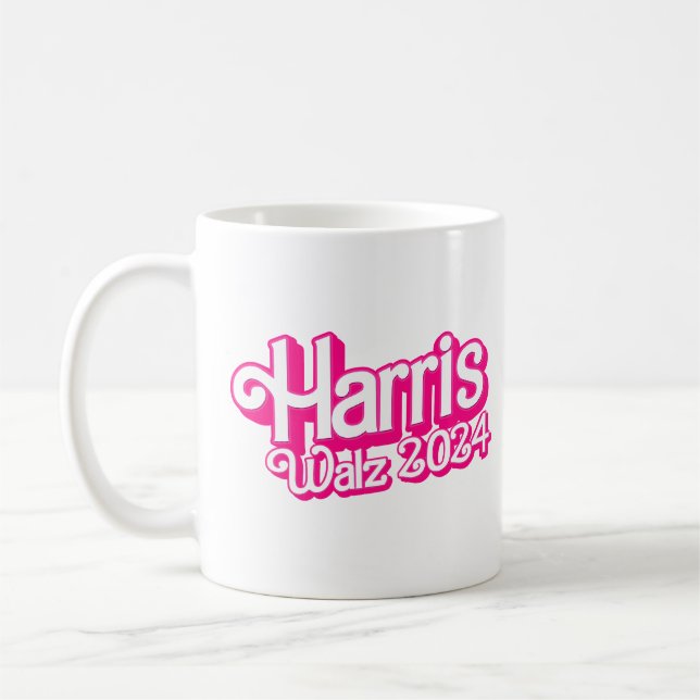 Caneca De Café Pink Harris Walz 2024 (Esquerda)