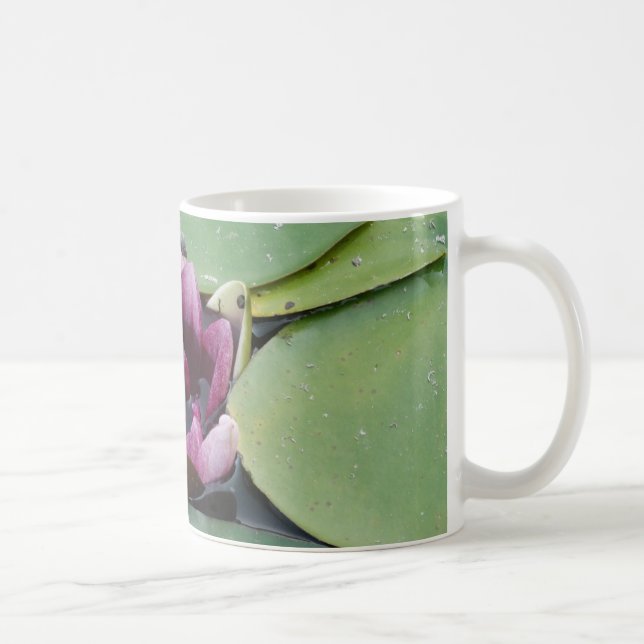 Caneca De Café Pink Lotus Flower Photo Classic White Mug (Direita)