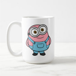 Caneca De Café Pink Minion Cartoon Fanart