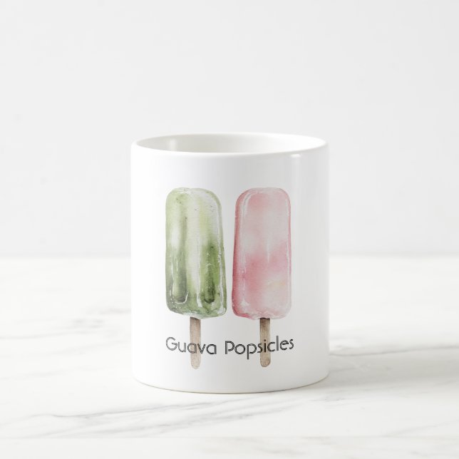 Caneca De Café Pink Mint Green Guava Popsicles (Centro)