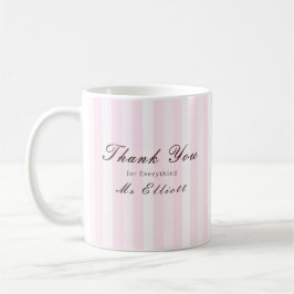 Caneca De Café Pink Mist - Personalised Thank You Teacher Mug