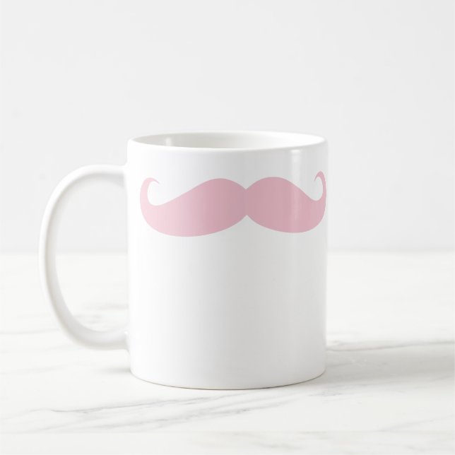 Caneca De Café Pink Mustache Café Bebida Mug (Esquerda)