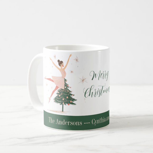 Caneca De Café Pink Nutcracker Ballerina (Frente Esquerda)