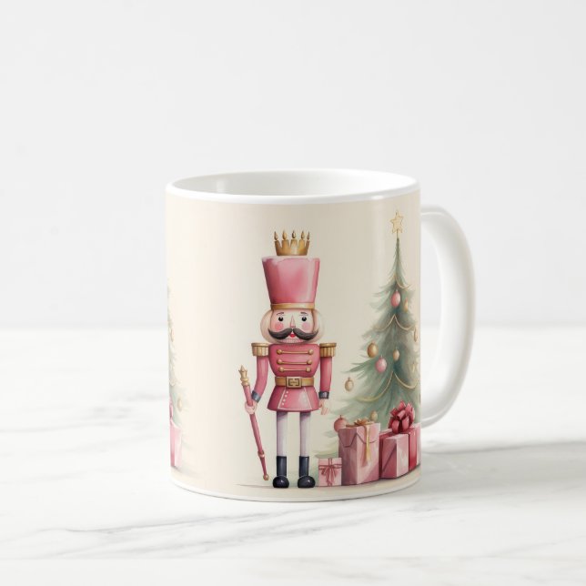 Caneca De Café Pink Nutcracker Christmas Mug (Frente Esquerda)