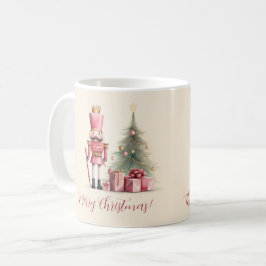 Caneca De Café Pink Nutcracker Script Christmas Mug