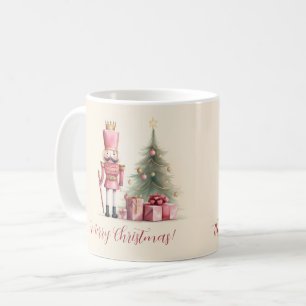 Caneca De Café Pink Nutcracker Script Christmas Mug