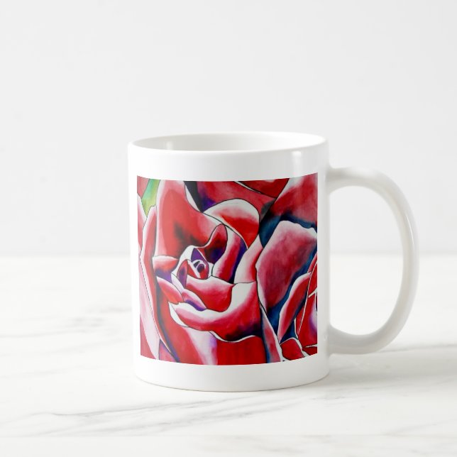 Caneca De Café Pink Roses — pintura de aquarela (Direita)