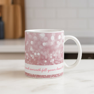 Caneca De Café Pink Sparkle Mug, personalizado de Natal clássico