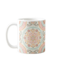 Pink Suzani Uzbek Kazakh Motifs Padrão