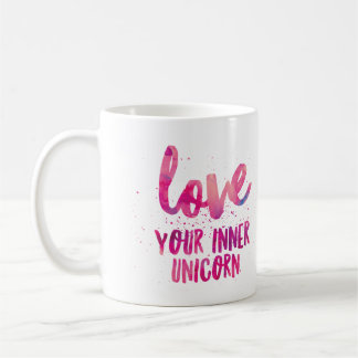Caneca De Café Pink Unicorn "Love Your Inner Unicorn"