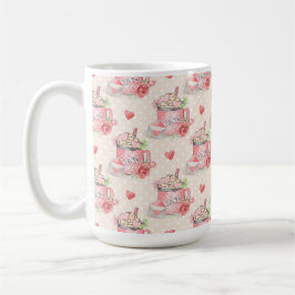 CANECA DE CAFÉ PINK WATERCOLOR SEJA MEU NAMORADOS MUGS