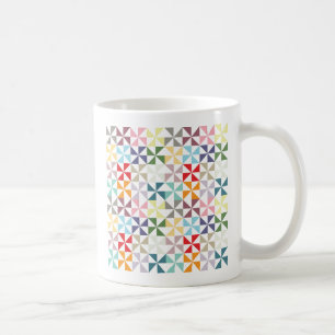 Caneca De Café Pino Geométrico Colorido