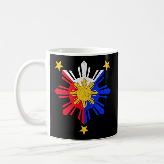 Caneca De Café Pinoy Filipino Flag Sun (Esquerda)