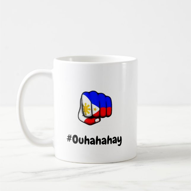 Caneca De Café Pinoy Fist Pump Flag Mug (Esquerda)