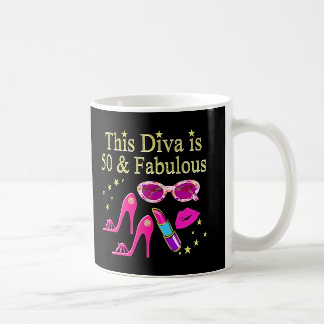 CANECA DE CAFÉ PINQUE ESTE DIVA É 50 E FABULOSO DESIGN (Direita)