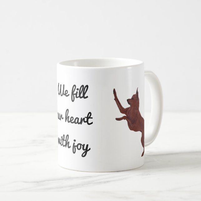 Caneca De Café Pinscher Miniatura (Frente Esquerda)