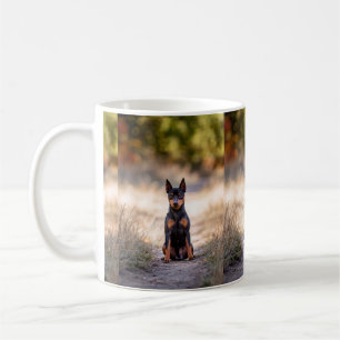 Caneca De Café Pinscher Miniatura Sentado